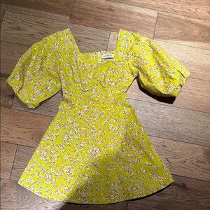 Yellow Floral Kids Dress